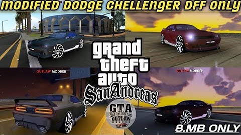Modified Dodge Chellenger For Gta Sanandreas || Dff only || dodge challenger Modified gta || gta sa
