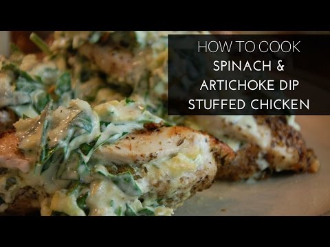 Spinach & Artichoke Dip STUFFED Chicken Breasts | Kyndra's Kitchen