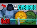We Speedran 99 Nights in The Forest with 4 CYBORGS! (INSANE SPEEDRUN)