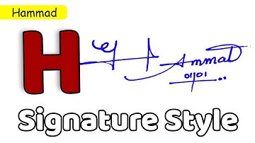 ✅ Hammad Name Signature Style | H Signature Style | Signature Style of My Name Hammad
