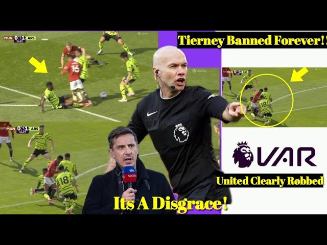 VAR In Trouble🔴🛠It Was A Penalty Referee Tierney Banπed Forever After Manchester United vs Arsenal class=