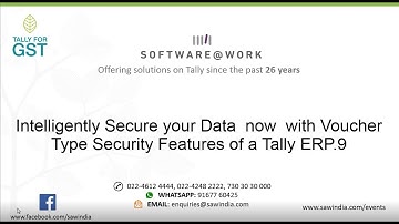 Voucher type Security Features in Tally ERP.9