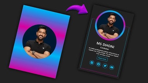 Animated Profile Card Design | HTML & CSS | Ashutosh Python