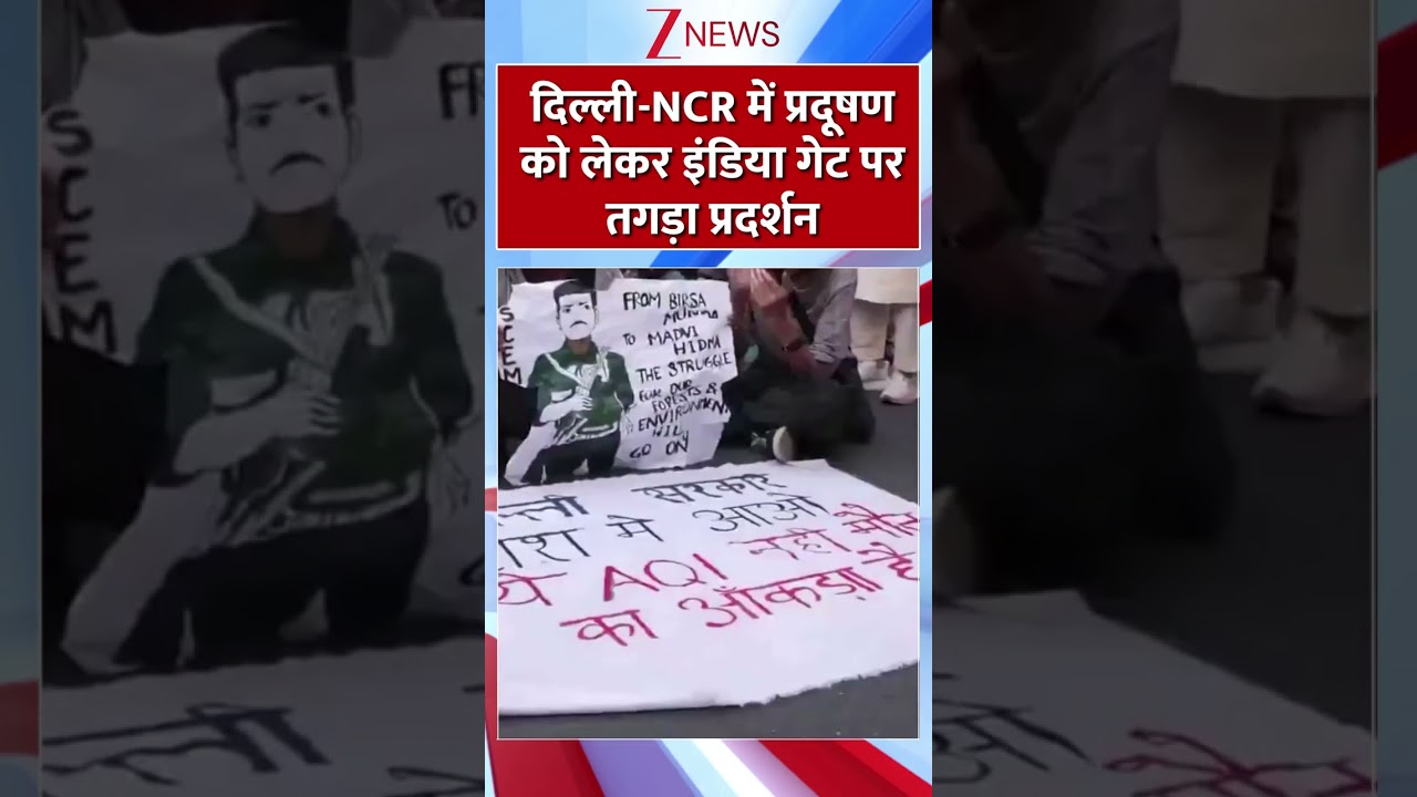 दिल्ली-NCR में प्रदूषण को लेकर इंडिया गेट पर तगड़ा प्रदर्शन