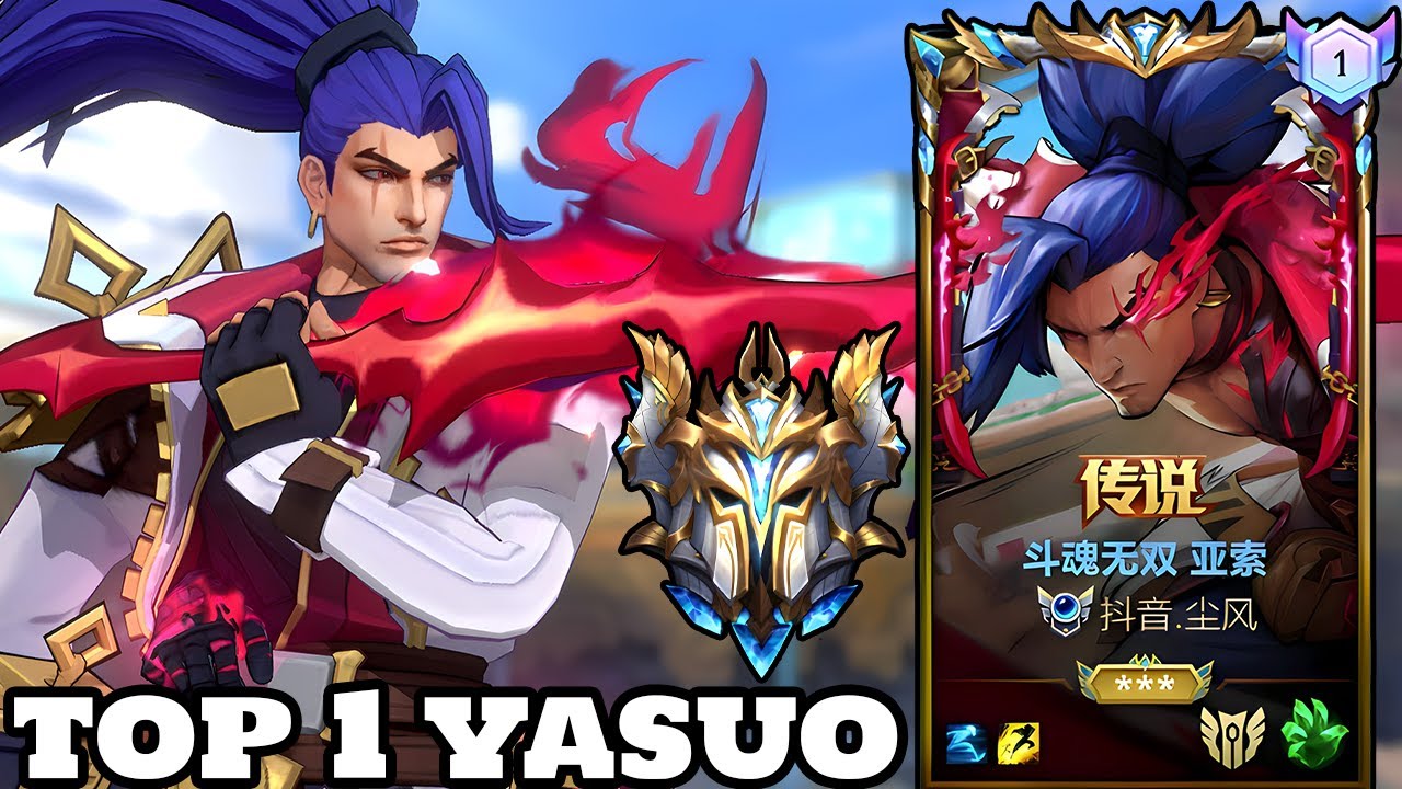 Wild Rift Top 1 Yasuo Soul Fighter Skin Gameplay Rank Sovereign