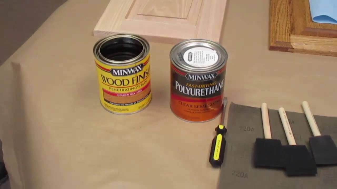 How To Stain Replacement Cabinet Doors Youtube