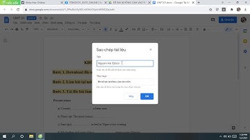 Hướng dẫn sử dụng Google Docs