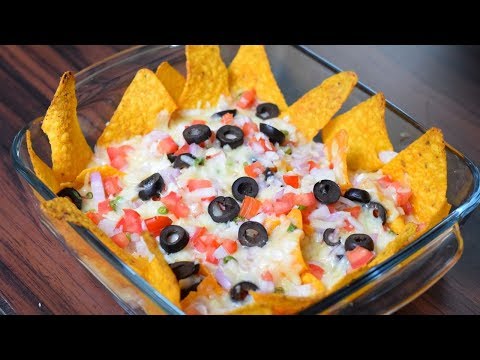 cheesy-nachos-recipe-|-cafe-style-cheese-nachos-|-tortilla-chips-|-party-recipe