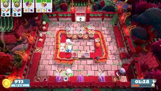 Overcooked 2 Chinese New Year 1-6 (4 players) Score: 1470