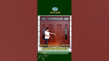 Cửa thép vân gỗ 4 cánh lệch xu hướng năm 2025  #cuathepvango
