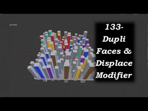 133-Blender- DupliFaces & Displace Modifier