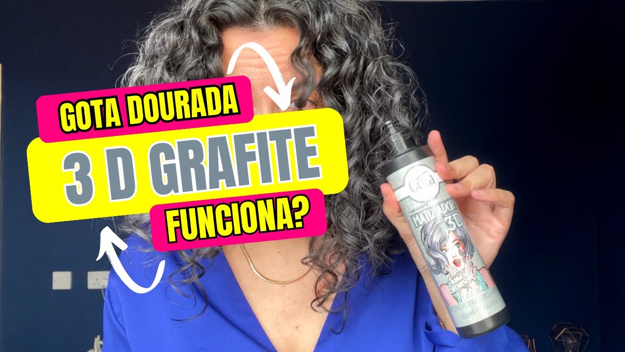 gota dourada condicionador matizador 3d grafite CABELOS GRISALHOS CABELOS BRANCOS / CACHOS BRANCOS