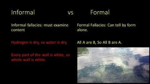 Formal Fallacies, an intro to formal logic