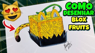 Blox Fruits como desenhar a FRUTA DO LEOPARD Roblox passo a passo