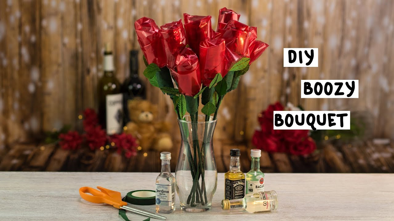 DIY Boozy Bouquet - Tipsy Bartender