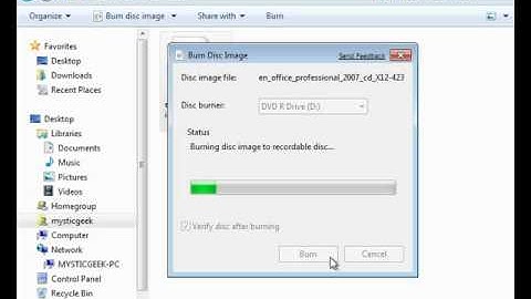 How To Burn an ISO in WIndows 7