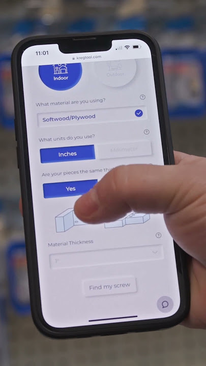 Kreg Online Screw Selector