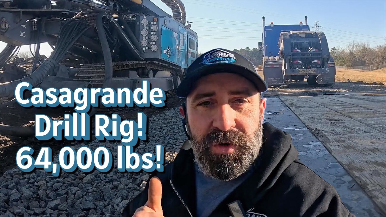 Heavy Haul Trucking Heavier than it looks! Casagrande drill rig at 64k!