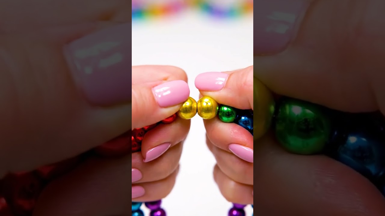These Magnetic Balls Snapping Into a Necklace Is Hypnotic 😵‍💫🧲 