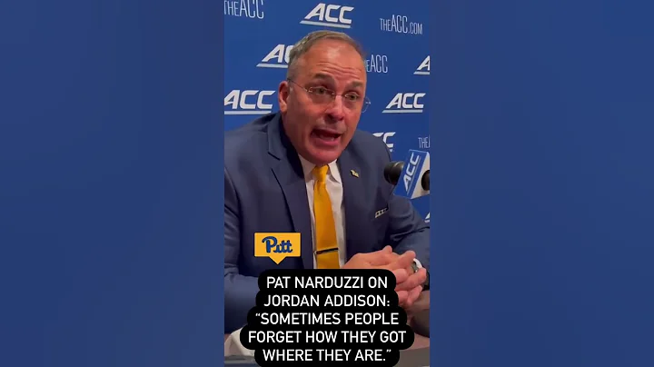 Is Pat Narduzzi salty about receiver Jordan Addiso...