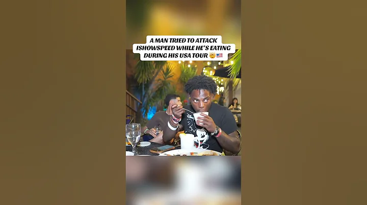 A MAN TRIED TO ATTACK ISHOWSPEED WHILE HE’S EATING DURING HIS USA TOUR 🤯🇺🇸#ishowspeed #shorts