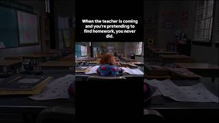 chucky meme horror horrorfan movie dark homework kids teacher teachers memes foryou