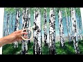 3D TAPE BIRCHTREE STEP BY STEP FLUIDART ACRYLIC PAINTING TUTORIAL FOR EVERYONE