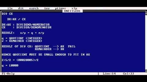C++ Programming tutorial #5 : Exploring the "obvious" (8086 instructions DIV/SUB)