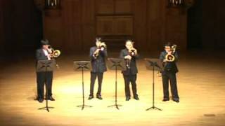 Virtuoso trombone ensemble play  Verdi`s 'Othello'