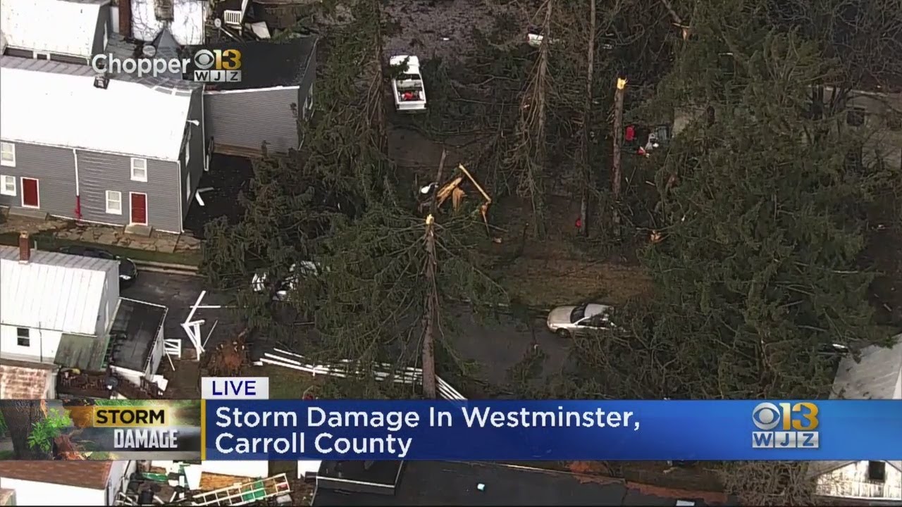 Chopper 13 Storm Damage In Westminster Maryland YouTube Chopper 13 Storm Damage In Westminster Maryland YouTube