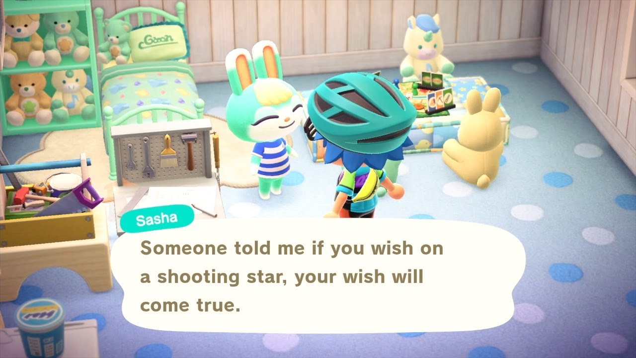 Sasha Shooting Star Wishes — ACNH Shorts YouTube