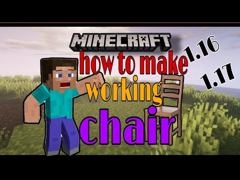 how to make working chair in Minecraft pocket edition /1.16 & 1.17/#minecraft