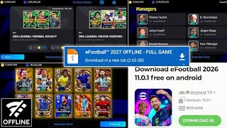 🚨 eFootball 2027 Offline Version UPDATE! BIG Features, Unlimited Coins, Legendary Players, Managers