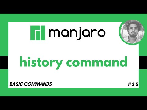 history Command in Manjaro Linux - Basic Commands in Linux #25