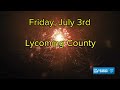 Fireworks displays in northeastern and central Pennsylvania | July 3, 2026