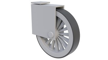 3D model of a furniture caster. Superhive, CGtrader, Cults3d (no sound)