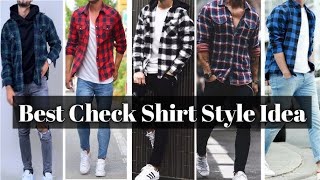 Most Stylish Check Shirt Outfit for Men Attractive Check Shirt Outfit Check Shirt Fashion