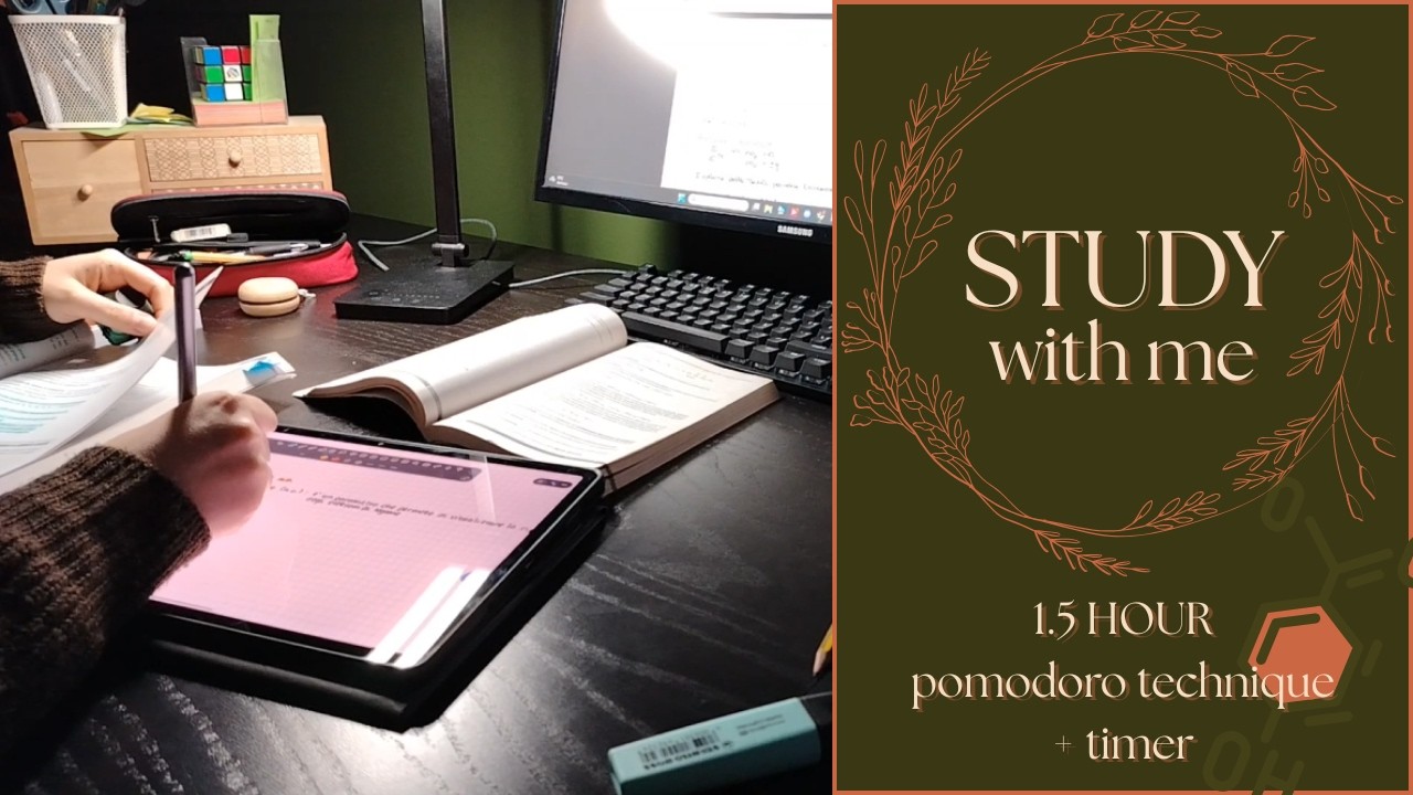 ​​1.5 hour study with me​ | pomodoro technique | timer + background underwater sound