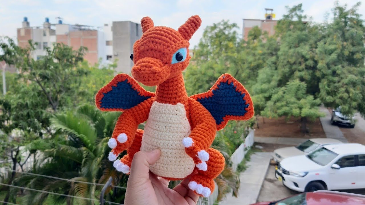 AMIGURUMI POKEMON CHARIZARD - Cómo tejer alas, pecho, orejas y cara