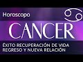 ♋ CANCER ♋ EXITO RECUPERACIÓN DE VIDA REGRESO Y NUEVA RELACIÓN ❤️💵⚖️☑️🔥#tarot #horoscopo #cancerhoy