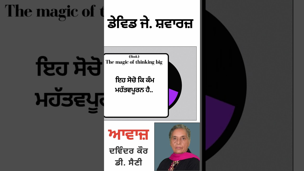 ⁣ਇਹ ਸੋਚੋ ਕਿ ਕੰਮ ਮਹੱਤਵਪੂਰਨ ਹੈ.... | | By :  ਡੇਵਿਡ ਜੇ.  ਸ਼ਵਾਰਜ਼