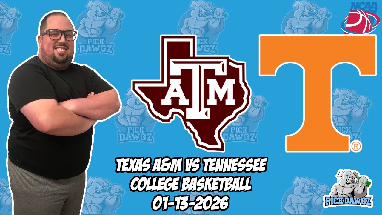 Матч Техас A&M против Теннесси 13.01.2026: бесплатные прогнозы и ставки на студенческий баскетбол...