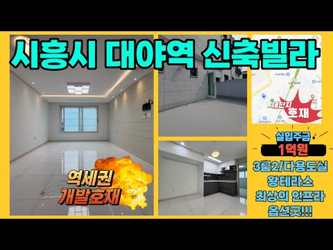 대야동신축빌라아파트,시흥시신축빌라아파트,광명신축빌라아파트,5층1개동12세대,자주식주차100,에어컨2대,인덕션렌지,서해선대야역,서울외곽순환도로,초중고인접,역세권재개발호재,왕테라스