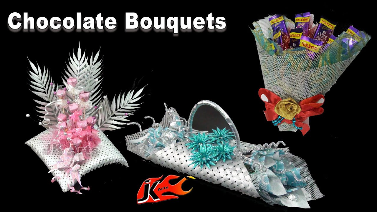 4 Chocolate Bouquet | Valentine's day Gift Idea | How to make | JK Arts 925