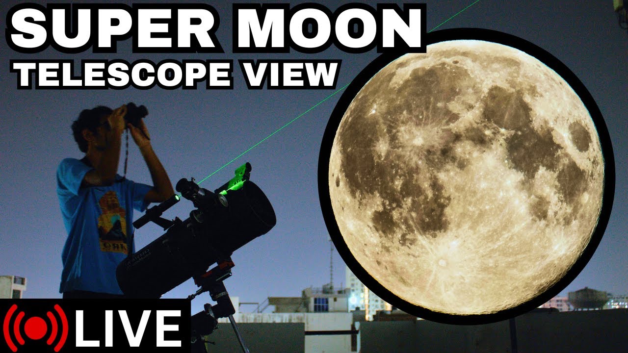 LIVE: Last Supermoon of 2025 | Super Moon LIVE Telescope View | Ultra ...