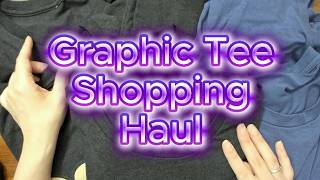 ASMR New Graphic Tee Shopping Haul (Soft Spoken) screenshot 2