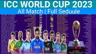 icc world cup 2023 schedule time table Cricket world cup full schedule 2023 venue