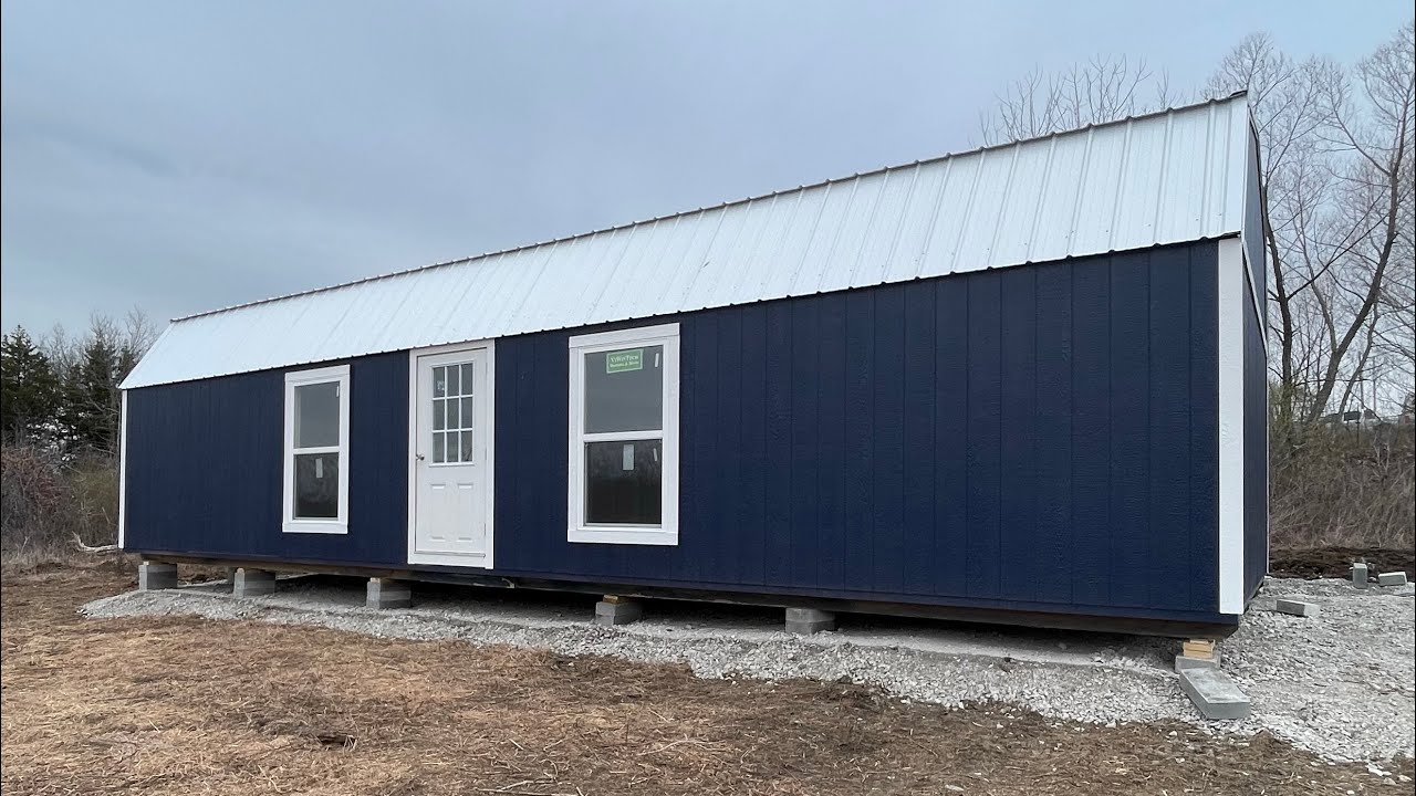 Putting The 16 X 40 Shed On Cap Stone Blocks YouTube Putting the 16 x 40 shed on cap stone blocks youtube