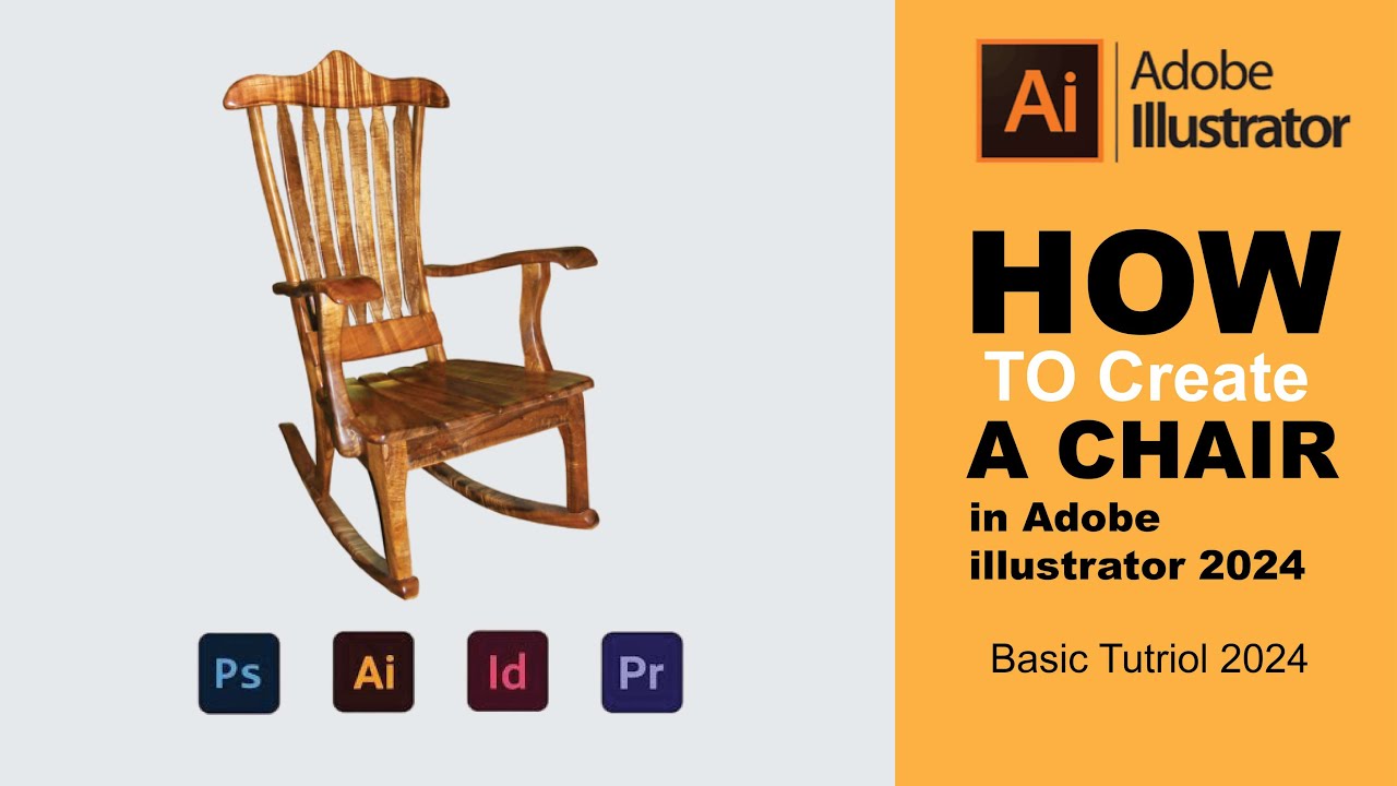 How To Create a Chair in Adobe Illustrator in 2024 || Basic Tutorial ...
