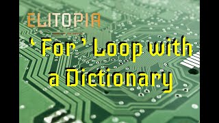 Famous Elitopia - 'For' loop with a Dictionary in Python - 2 minute coding ep25 Net Worth
